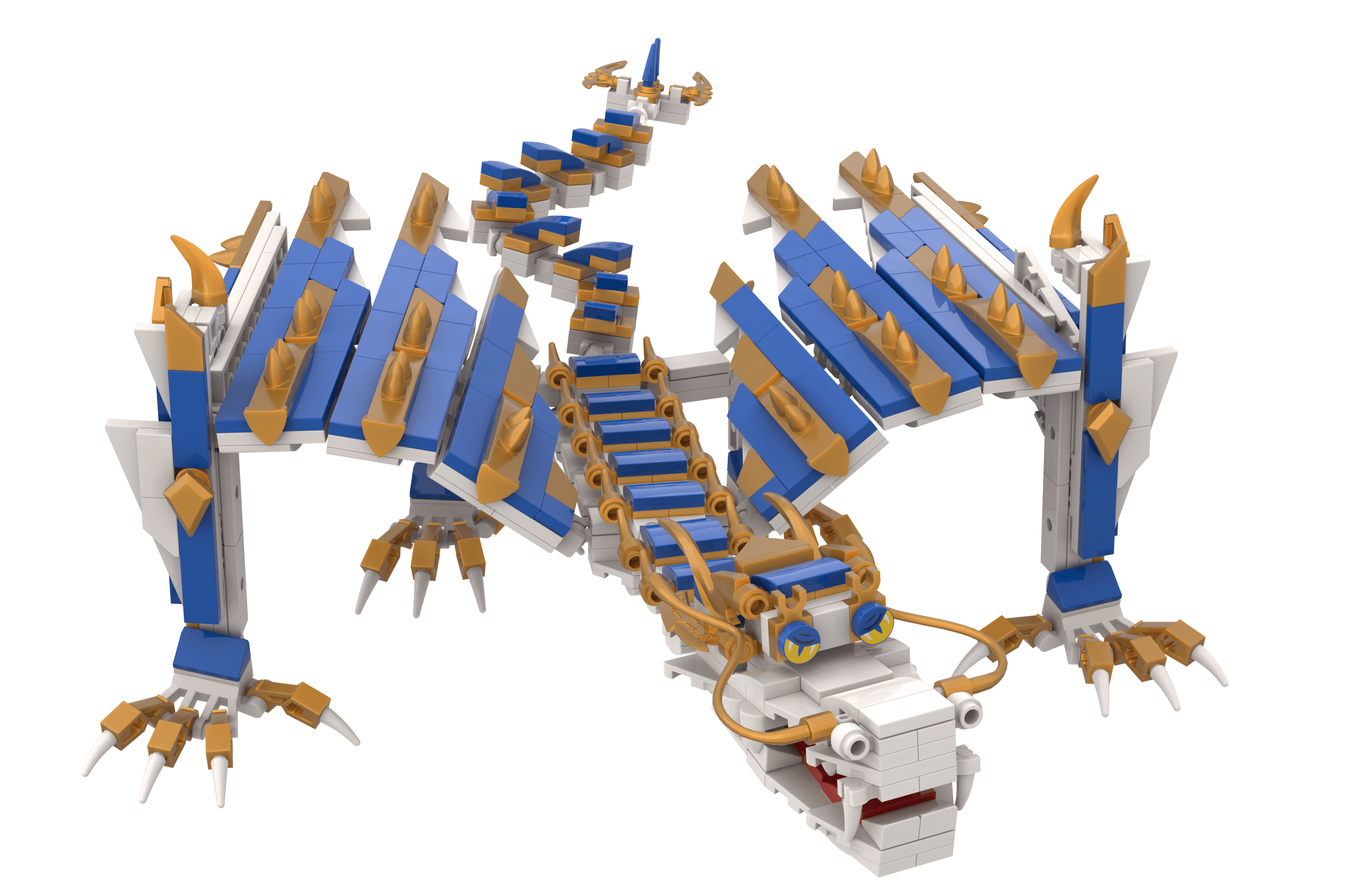 Zmago from above, looking down the spine from the head to the tail, wings spread