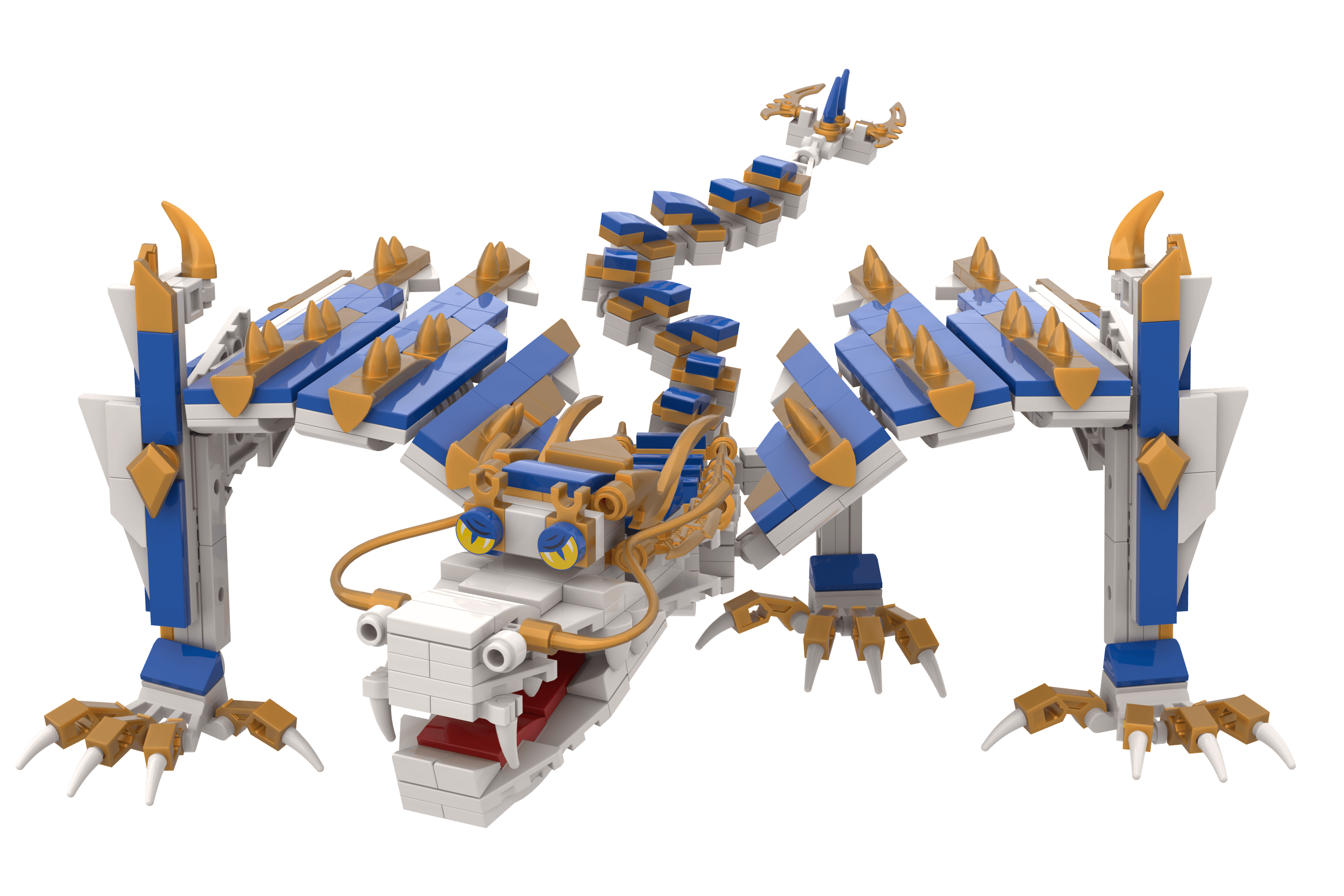 Zmago from the front, wings spread, tail rising in an S-curve