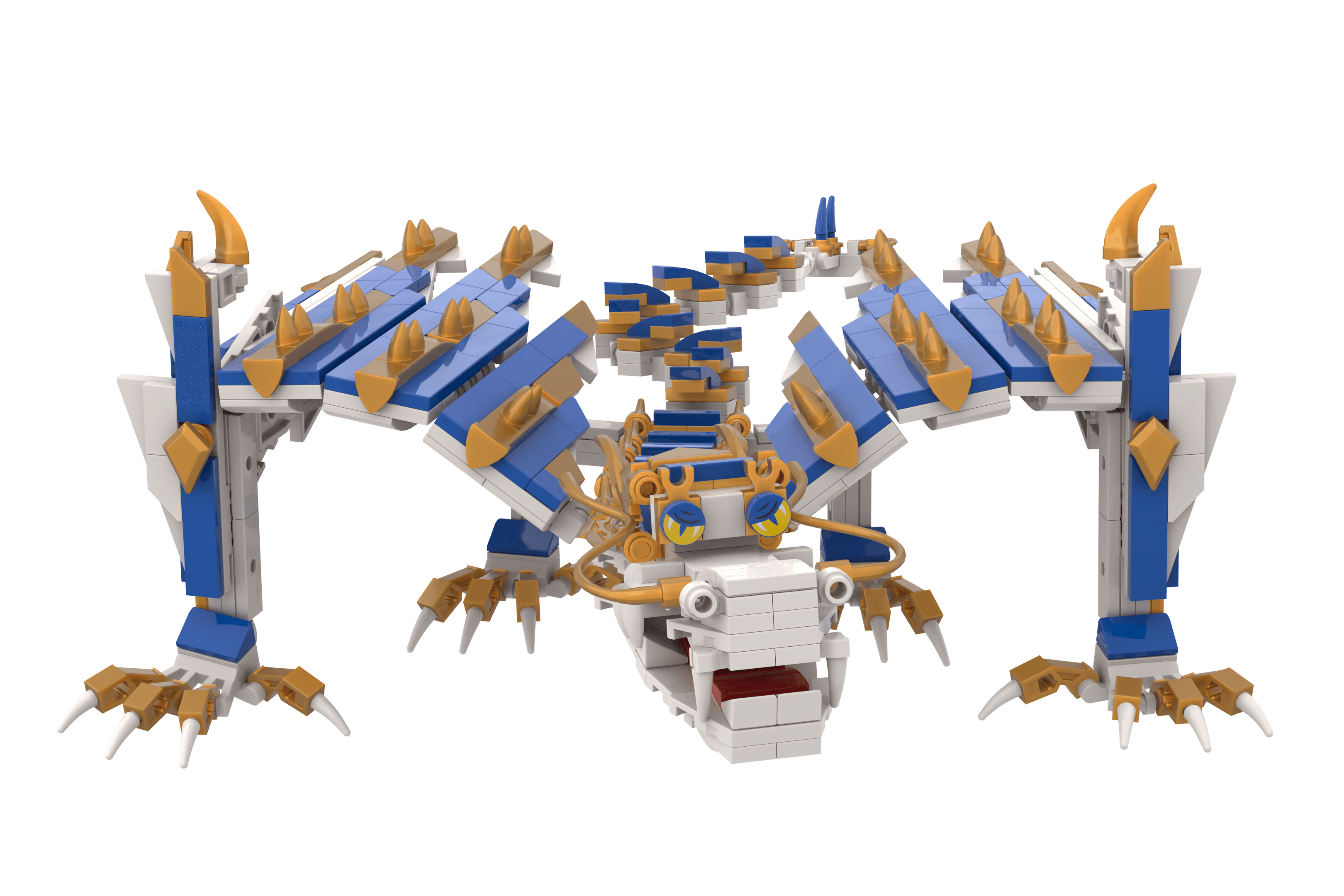 Zmago from the front, head low between the arched wings